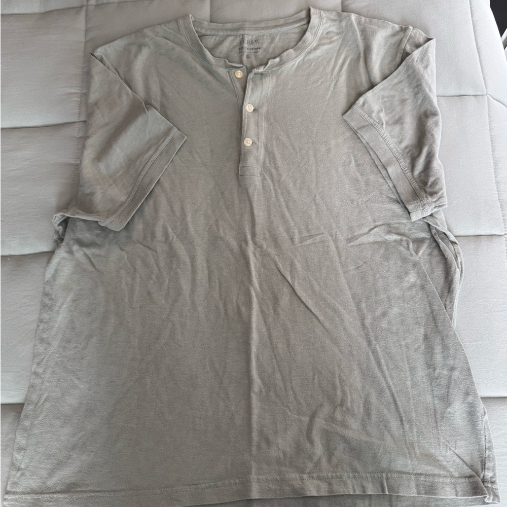 Men's Sage Green Henley Shirt